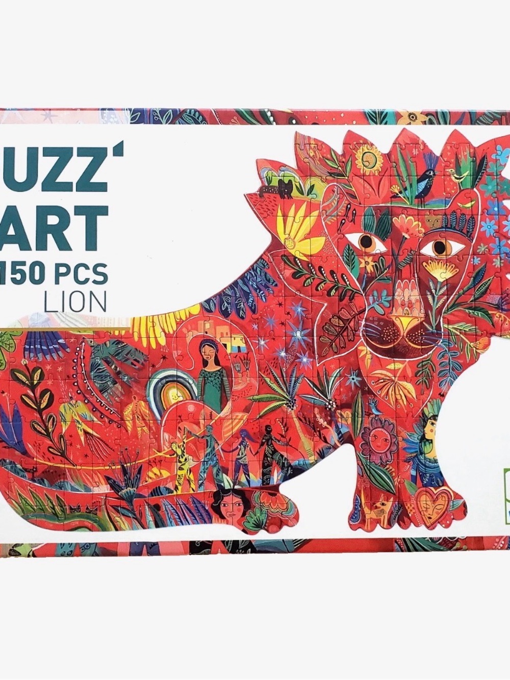 NEW Djeco PUZZ ART Aurelia Fronty LION 150 Extra Large Piece Shaped Puzzle